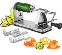 MITBAK Stainless Steel Spiralizer Vegetable Slicer | Industrial-Grade 3-Blade Zoodle Maker | Zucchini spaghetti maker | Great For Salad, Low Carb, Paleo, Vegan, Spaghetti | Suction Base For Non Slip