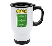 Mitch -Football Image Named Travel Mug Reuse- Personalised Gift for - Hobby