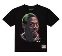 Mitchell And Ness Chicago Bulls Nba Big Face Dennis Rodman T-shirt Black