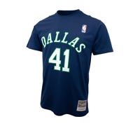 Mitchell And Ness Nba Dallas Mavericks Dirk Nowitzki T-shirt Blue