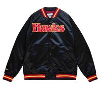 Mitchell & Ness Atlanta Hawks Black Lightweight Satin Jacket College