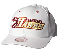Mitchell & Ness Atlanta Hawks NBA Oh Word Pro Snapback Hat Cap Hardwood Classics - White, White, One size