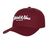 Mitchell & Ness Branded Pinscript CR Cap& Women/Men - Curved Brim Cap Baseball Snapback Snapback, with Peak Summer Spring-Summer - One Size Bordeaux