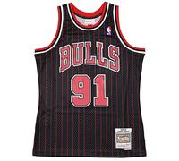 Mitchell & Ness Dennis Rodman #91 Chicago Bulls 1995-96 Swingman NBA Jersey Pinstripe, M