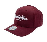 Mitchell & Ness INTL230 Burgundy Branded Pinscript Classic Red Stretch Snapback Cap Adjustable Fit