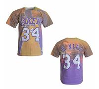 Mitchell & Ness LA Los Angeles Lakers Shaquille Shaq O'Neal Player Pride NBA T-Shirt (Medium)