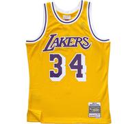 Mitchell & Ness Los Angeles Lakers Shaquille O Neal 34 Yellow Swingman Jersey 2
