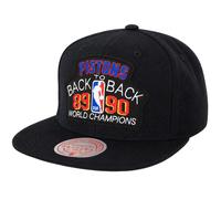 Mitchell & Ness Mens NBA Detroit Pistons B2B Black Cap