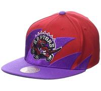 Mitchell & Ness Men's Sharktooth Snapback Cap, Tronto Raptors Red/Purple, One Size