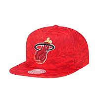 Mitchell & Ness Miami Heat NBA Team Digi Camo Hardwood Classic Snapback Cap, red, One Size