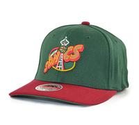 Mitchell & Ness NBA Team 2 Tone Stretch Snapback Cap Seattle Supersonics Green/Red, Green, One Size