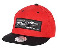 Mitchell & Ness Own Brand Box Logo 2 Tone Adjustable Snapback Cap (Scarlet Red/Black) (One Size)