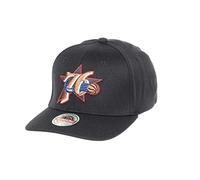 Mitchell & Ness Philadelphia 76ers Black NBA Team Ground 2.0 Stretch Snapback HWC Cap - One-Size