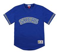 Mitchell & Ness Philadelphia 76ers NBA Champion Game Mesh V-Neck Top P76ROYA Blue