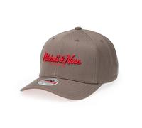 Mitchell & Ness Pinscript Baseball Cap - Classic Red Snapback Closure (Adjustable/Stretchy), Men, Women, Children, Unisex, Spring, Summer, Autumn, Winter, Grey-red, One Size