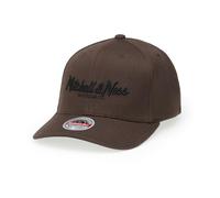 Mitchell & Ness Pinscript Baseball Cap - Classic Red Snapback Closure (Adjustable/Stretchy), Men, Women, Children, Unisex, Spring, Summer, Autumn, Winter, Brown-black, One Size