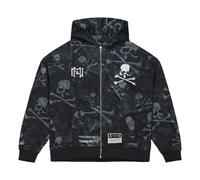 Mitchell & Ness x Mastermind Print Full-Zip Hoodie Jacket 'Charcoal' TH16969-CLBBLCK M