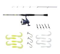 Mitchell Neuron LFR Combo, Light Rock Fishing Rod and Reel Set, Two-Piece Lightweight Rod With Fast Action, Strong Reel, Tackle Included, Ready to Fish, Unisex, Blue/Gold, 2.1m | 0.5-5g