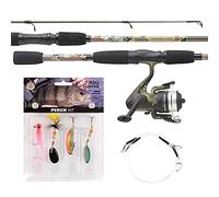 Mitchell Tanager Camo, Fishing Rod and Reel Combo, Spinning Combos, Allround Fishing, with line and lures for fishing for trout and perch, Unisex, Green camouflage, 2.12m | 7-20g