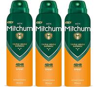 Mitchum Men Triple Odor Defense 48HR Protection Aerosol Deodorant & Anti-Perspirant, Sport, 200 ml