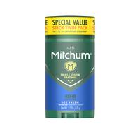 Mitchum Men's Deodorant Antiperspirant Stick Triple Odor Defense Invisible Solid 48 Hr Protection Dermatologist Tested Ice Fresh 2.7 Oz (Pa