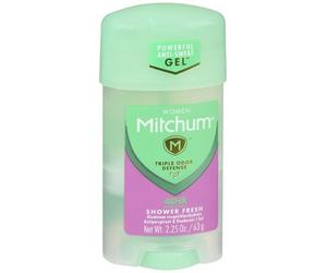 MITCHUM WOMENS TRIPLE ODOR DEFENSE POWER GEL SHOWER FRESH DEODORANT 2.25OZ