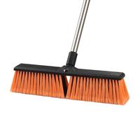 Mitclear 18IN Garden Broom Outdoor with Long Handle(64IN), Heavy Duty Brush with Stiff Bristles for Sweeping Deck Garden Driveway Garage Yard Patio Warehouse Concrete