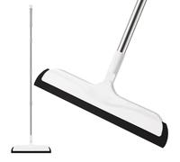 Mitclear Floor Squeegee Mop for Wet Room, Shower Sweeper Long Handle 50 IN | Flexi Edge Foam Blade, Squidgy Shower Cleaner Scraper, Extendable Squeegees Broom, Water Wiper for Bathroom Kitchen Pet Hair