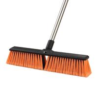 Mitclear Garden Broom,Yard Brush Heavy Duty Outdoor Long Handle 64IN | Outside Sweeping Brushes with Stiff Bristle, 18IN Wide Patio Brush Set for Sweeping Fallen Leave Weed Stone Gravel Debris