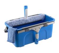 Mitclear Professional Window Cleaning Equipment - Window Cleaner Bucket(3Gal/12L), Silicone Squeegee(14IN), Microfiber Scrubber, Cloth, All-in-one Window Cleaning Kit, Commercial & Household Use