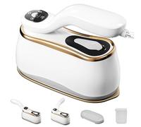 Mitdir Portable Clothes Steamer 175x80mm Ceramic Glaze Panel Iron LCD 220ml Water Tank 1200W & 15s Fast Heat Up 4-speed Steamer for Clothes of all Fabrics Dry&Wet Iron for Home Travel Business Trip