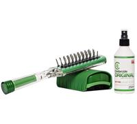 Mite, Flea & Tick brush with rollerball action puts oil on the skin of your pet when grooming. + Cedarcide Original 250ml Refill