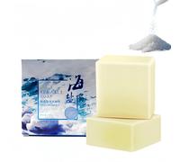 Mite Soap Rich In Sea Salt,Exfoliating Soap Bar for Face & Body,Mite Soap with Sea Salt Natural Goats Milk,Quickly Remove Mites,Nourishing Personal Care Products,Face Soap With Lathering Net,100g