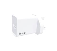MiTEC Universal 2A USB Wall Mains Charger - White USB-A Mains Charger Compatible with Smartphones, Tablets and other devices with USB-A Ports