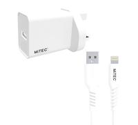 Mitec 2A Usb Adaptor Plug With 1X Lightning To Usb-A Cable For Ios