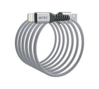 MiTEC MiPOWER Unbreakable Lightning to USB-A Cable - 1m - Silver, Silver