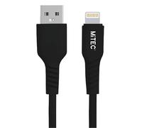 MiTEC MFi Certified 1M USB-A to Lightning, Black Fast Charging Cable - Compatible with iPhone 14 13 12 11 XS XR X Pro Max Mini 8 7 6S 6 Plus 5S SE iPad AiPods