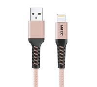 Mitec Usb A - Lightning Non-Biodegradable Charging Cable, 1M, Rose Gold
