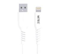 Mitec Usb A - Lightning Non-Biodegradable Charging Cable, 2M, White