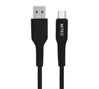 Mitec Usb A - Usb C Non-Biodegradable Charging Cable, 1M, Black