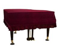 Mitef Classic Pleuche Universal Grand Piano Cover Decorative Piano Cover (150cm/59.0inches, red)