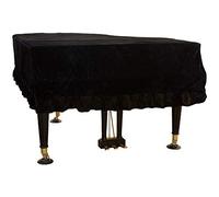 Mitef Classic Pleuche Universal Grand Piano Cover Decorative Piano Cover (175cm/68.8inches, black)