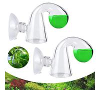 Mitening CO2 Continuous Test Aquarium, Pack of 2 CO2 Drop Checker, CO2 Test Drop Checker, CO2 Continuous Test Made of Glass for Aquarium, Freshwater Aquarium, Planters (6 x 3 cm)