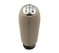 Miter 5 Speed Car Leather Gear Shift Knob Lever Shifter Boot Cover Case Replacement for Renault Clio 2 II Clio 3 III Megane 2 II Scenic II Kangoo (Color Name : Chrome Beige)(Chrome Cap Beige)