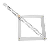 Miter Angle Measuring Ruler, Angle Divider Protractor,Stainless Steel,Goniometer Ruler Multifunctional Diagonal Ceiling Profiler 4-Fold Corner Angle Finder