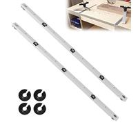 Miter Bar 450mm, 2PCS Guide Rail Miter Bar Slider Adjustable Miter Bar Saw Slider Aluminum Alloy T Groove Miter Bar Rail Table Saw Measuring Rod Woodworking Tool Accessories