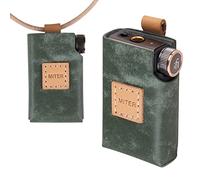 MITER Case Cover for iFi GO blu Air/iFi GO blu DAC, Handmade Italy Pueblo Leather Case Cover with Necklace Cord for GoBlu (Dark Green)
