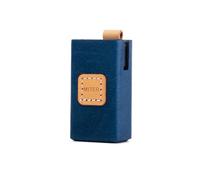 MITER Case for Qudelix 5K, Premium Italy PU Leather, Made in Korea, Handmade PU Leather Cover with Necklace Cord for Qudelix-5K (Navy)