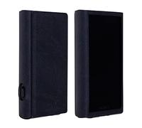 MITER Case for Sony Walkman NW-A307 A306 A303 A300, Hand Crafted Italy PU artificial Leather Case Cover for A300 (Black)