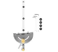 Miter Gauge Brass Handle High Accuracy Table Saw Woodworking Tool Four Expansion Points Adjust for 0 Side Play with 3Pcs Wrench